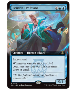 Pensive Professor - Extended Art Secrets of Strixhaven MTG - Image 1