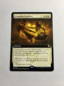 Ceaseless Conflict (Extended Art) - Secrets of Strixhaven MTG Plus Bonus Rare!!! - Image 1