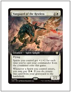 1x Vanguard of the Restless, Extended Art, Secrets of Strixhaven, MTG NM - Image 1