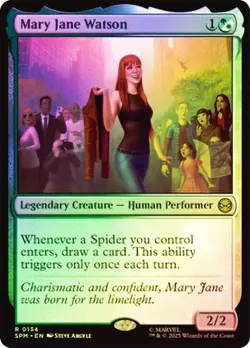 Mary Jane Watson Foil Marvel's Spider-Man NM MTG - Image 1
