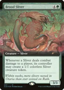 Brood Sliver-Secret Lair Drop-Extended Art-Foil-647-LP - Image 1