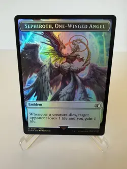 Sephiroth, One-Winged Angel Emblem/Robot Warrior Token (Foil)-MTG Final Fantasy - Image 1