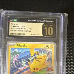 Pokemon Pikachu 225 World Championships Promo CGC Pristine 10 English - Image 4