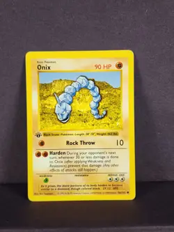 Pokemon TCG 1st Edition Shadowless Onix 1999 WOTC 56/102 - Fast Ship - Image 2