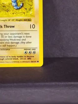 Pokemon TCG 1st Edition Shadowless Onix 1999 WOTC 56/102 - Fast Ship - Image 5