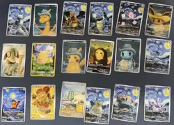 *CUSTOM FAN ART* Pokemon Van Gogh Starry Night Complete Set! (18) - Image 1