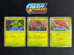 Pokemon TCG Oddish 001 Gloom 002 & Vileplume 003 Cosmo Holo Promo Set Of 3 NM - Image 1
