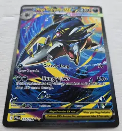 POKEMON TCG MEGA SHARPEDO EX (SPECIAL ILLUSTRATION RARE) 127/094 PHANTASMAL - Image 2
