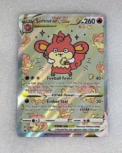 Simisear VSTAR GG37/GG70 NM/M SWSH Crown Zenith Galarian Gallery Pokemon TCG - Image 1