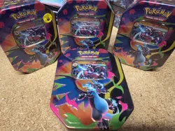 Pokemon Bundle x6 tins Mega Charizard ex Tin X & Y. x2 x 4 Sealed new - Image 2