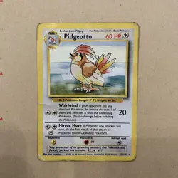 Pokemon TCG Pidgeotto 22/102 Base Set Non-Holo Rare Very Heavy Played - Image 1