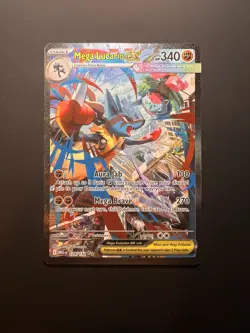 Pokemon Mega Lucario ex 179/132 ME01 Mega Evolution Holo SIR 340 HP ENG - Image 1