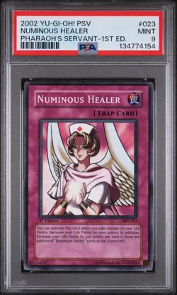 2002 YU-GI-OH! PSV-PHARAOH'S SERVANT 1ST EDITION #023 NUMINOUS HEALER PSA 9 - Image 1