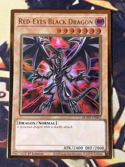 Yugioh: Red-Eyes Black Dragon - MGED-EN003 Alt Art - Gold Rare 1st Edition - NM - Image 1