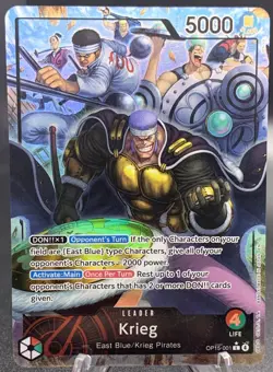 One Piece Krieg OP15-001 Leader Alt Art Adventure on Kami's Island English NM AA - Image 1