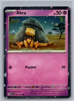 Abra 063/165 Holo P Miscellaneous Cards & Products Pokemon NM/M - Image 1