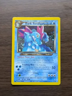 Pokemon TCG Dark Feraligatr Holo Rare Card 5/105 Neo Destiny 2002, WOTC - Image 1