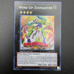 YuGiOh Wind-Up Zenmaister CT08-EN002 Secret Rare Limited Edition NM - Image 1