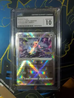 pokemon cards cgc Gem Mint 10 Radiant Eevee Pokemon Go 055/071 - Image 1