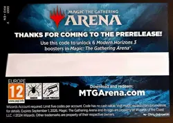 MTG Magic Arena Modern Horizons 3 Prerelease Promo Code, 6 Booster Packs - Image 1