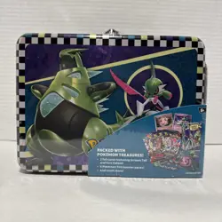 NEW & SEALED Pokemon TCG Iron Valiant & Scream Tail Treasure Chest Lunchbox - Image 1