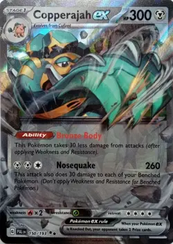 150/193 COPPERAJAH EX DOUBLE RARE PALDEA EVOLVED POKEMON CARD - Image 1