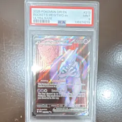 Pokemon Team Rocket's Mewtwo ex Destined Rivals Ultra Rare Holo PSA 9 - Image 1