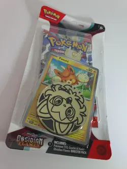 Pokemon Obsidian Flames Premium Blister - Sealed - Pawmi Promo & Coin - Image 1