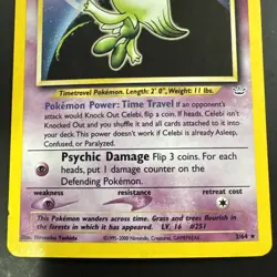 Pokemon Celebi 3/64 Holo - Neo Revelation - MP - Image 3