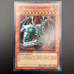 YuGiOh The Wicked Dreadroot CT07-EN015 Super Rare Limited Edition NM - Image 1