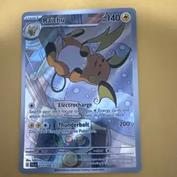Pokemon Raichu Illustration Rare Full Art Sv02: Paldea Evolved 211/193 Holo EN - Image 2