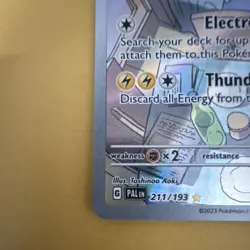 Pokemon Raichu Illustration Rare Full Art Sv02: Paldea Evolved 211/193 Holo EN - Image 5