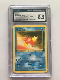 Magikarp Pokemon 2000 Team Rocket 1st Edition 47/82 Cgc 8.5! Read Desc! - Image 1