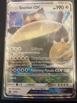 Pokemon TCG Snorlax GX SM Black Star Promo SM05 Promo MP - Image 1