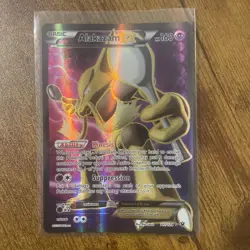 2016 Pokemon XY Fates Collide Alakazam EX - Full Art #117/124 Holo - Image 1