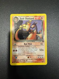 Pokemon TCG Team Rocket Dark Charizard Unlimited Holo Rare 4/82 - Image 1