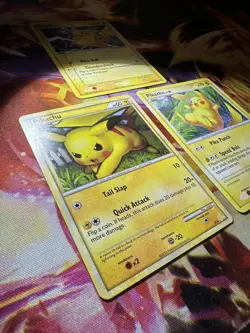 Lot of 3 Pokemon Pikachu vintage 60/106 EX Emerald, 70/100 Stormfront 2/30 T.kit - Image 3