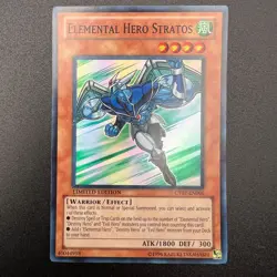 YuGiOh Elemental Hero Stratos CT07-EN006 Super Rare Limited Edition NM - Image 1
