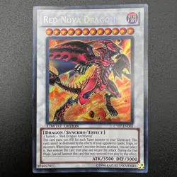 YuGiOh Red Nova Dragon CT07-EN005 Secret Rare Limited Edition LP - Image 1