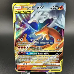 Pokemon Reshiram & Charizard GX TAG TEAM Ultra Rare Holo 20/214 2019 - Image 1