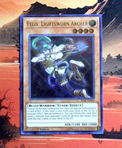 YuGiOh! Felis, Lightsworn Archer BLLR-EN043 1st Edition NM UR - Image 1