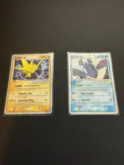 Pokemon 2 Card Ex Era Lot Nintendo Kyogre Zapdos - Image 1