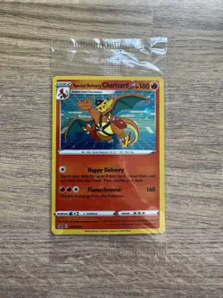 Pokemon TCG Special Delivery Charizard Promo Card SWSH075 Pokemon Centre Sealed - Image 2