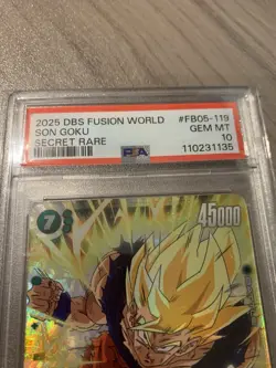 Son Goku Graded PSA 10 - Dragon Ball Super Card 2025 FB05-119 Secret Rare - Image 3