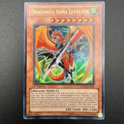 YuGiOh Dragunity Arma Leyvaten SDDL-EN001 Ultra Rare 1st Edition NM - Image 1