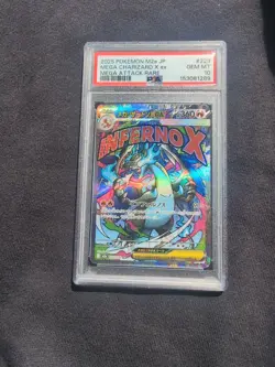 Mega Charizard x EX Mega Attack Rare Japanese 223/193 Pokemon Card PSA 10 - Image 1