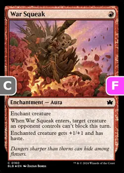 MTG War Squeak Bloomburrow Common Enchantment Aura *Foil* NM - Image 1
