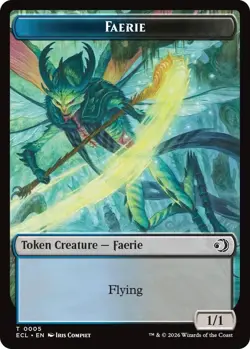 Faerie // Goblin Double-Sided Token T Lorwyn Eclipsed 5 // 6 NM Foil - Image 1