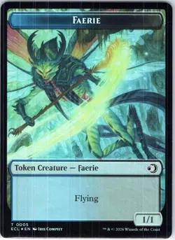 Faerie // Goblin Double-Sided Token T Lorwyn Eclipsed 5 // 6 NM Foil - Image 2