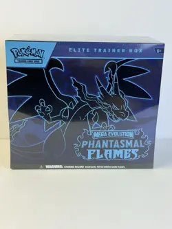 Pokemon TCG Mega Evolution Phantasmal Flames ETB SEALED NEW WITH CASE - Image 2